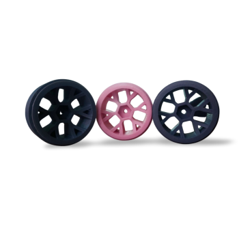 3D-printed wheel rims for soccer robot 65mm