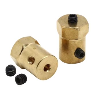 6mm Brass Hex-37GB Motor coupling 1 pcs