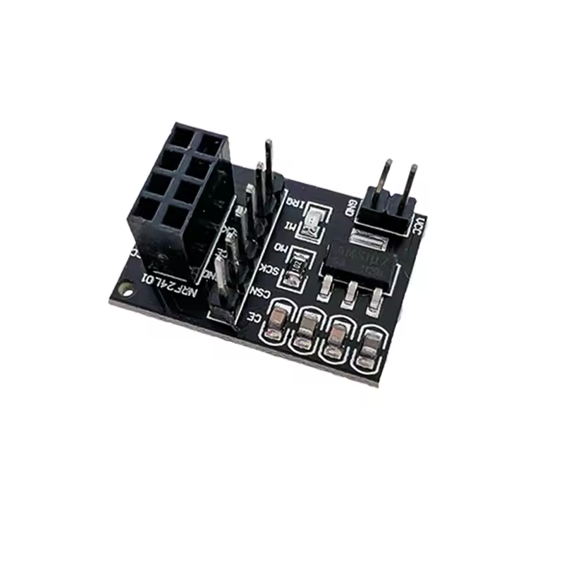 NRF24L01+ 3.3V 8-Pin Wireless Module Adapter Board – Pinboard Socket for Arduino