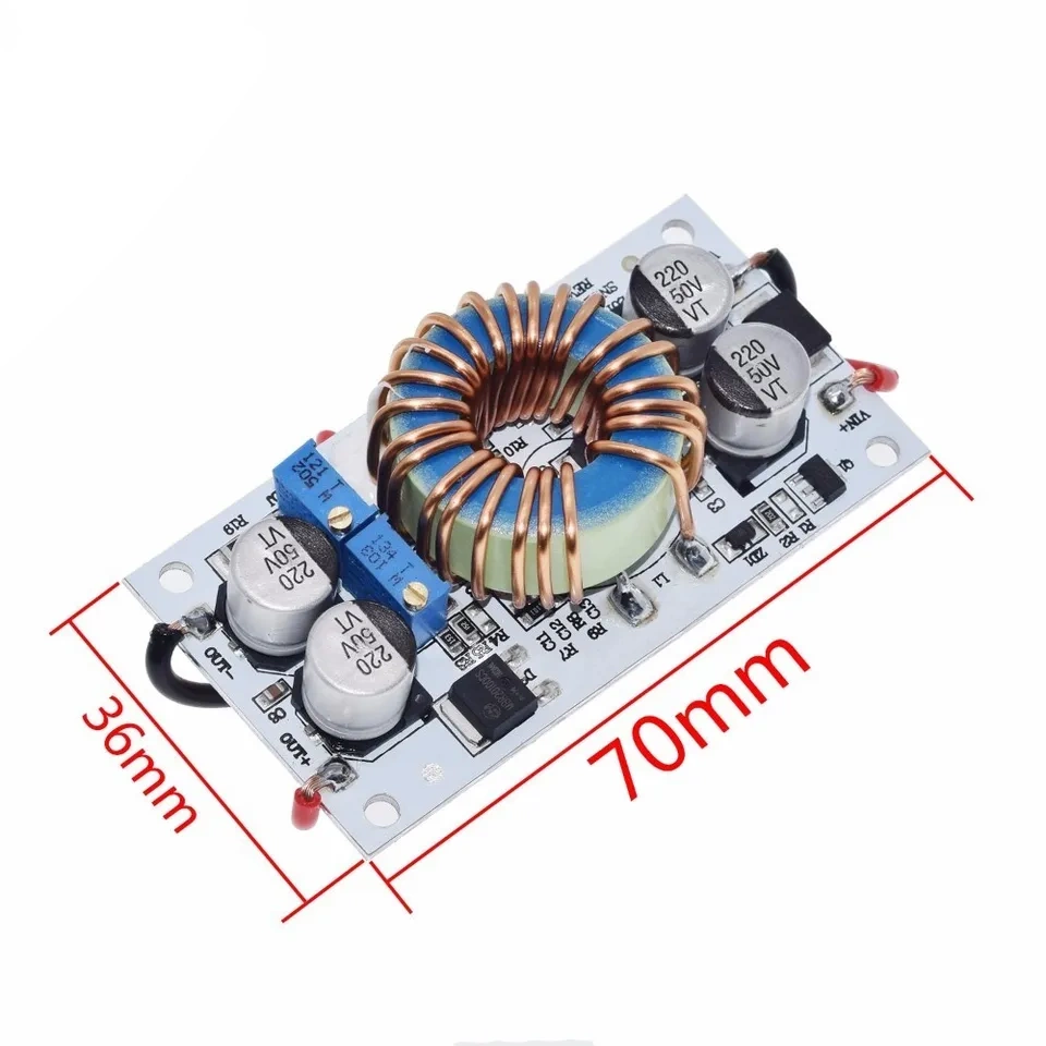250W DC-DC Boost Converter Module | 10A Constant Current / Constant Voltage Step-Up Power Supply - Image 2