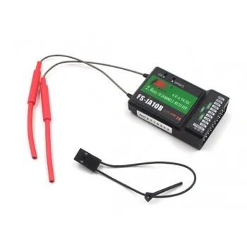 FlySky FS-iA10B 2.4GHz 10-Channel Receiver – Dual Antenna PWM, PPM & i-BUS Support for RC Planes & Drones