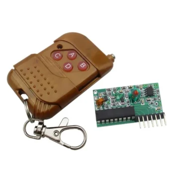 433MHz 4-Channel Wireless RF Remote Control & Receiver Module Kit