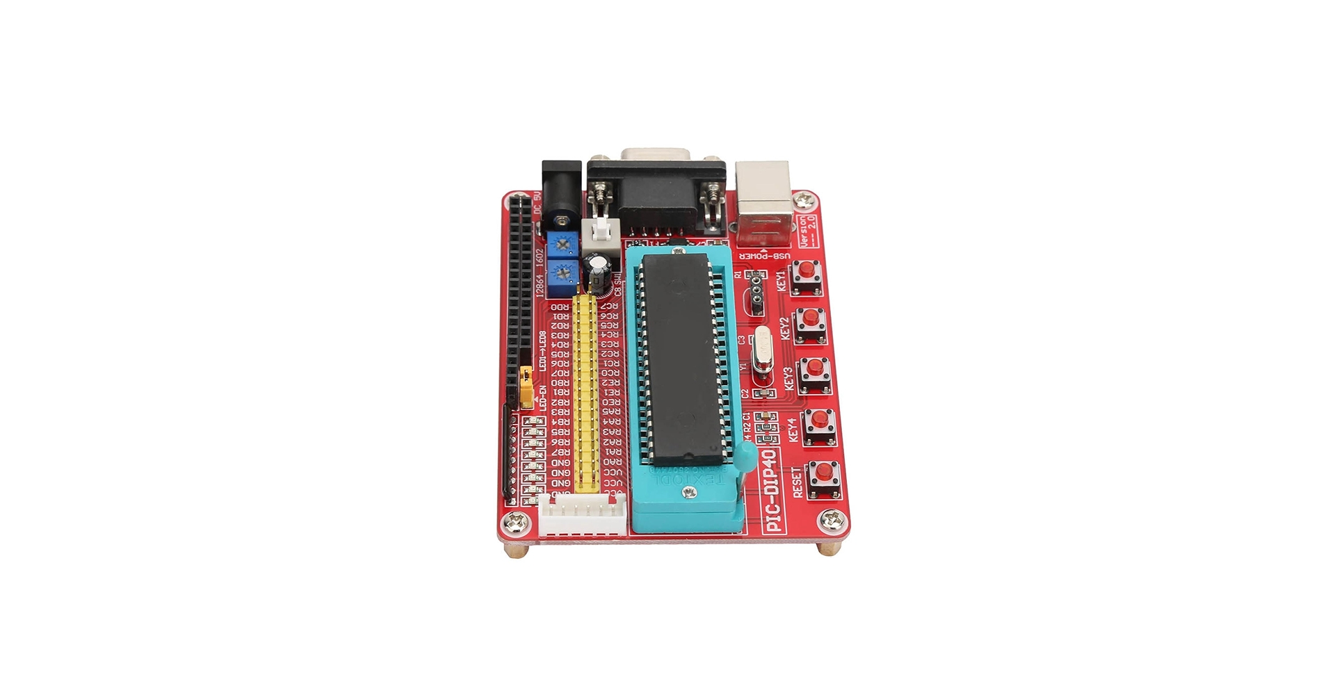 Microchip PIC16F877A Mini System Development Board 4MHz USB – PIC Training Board