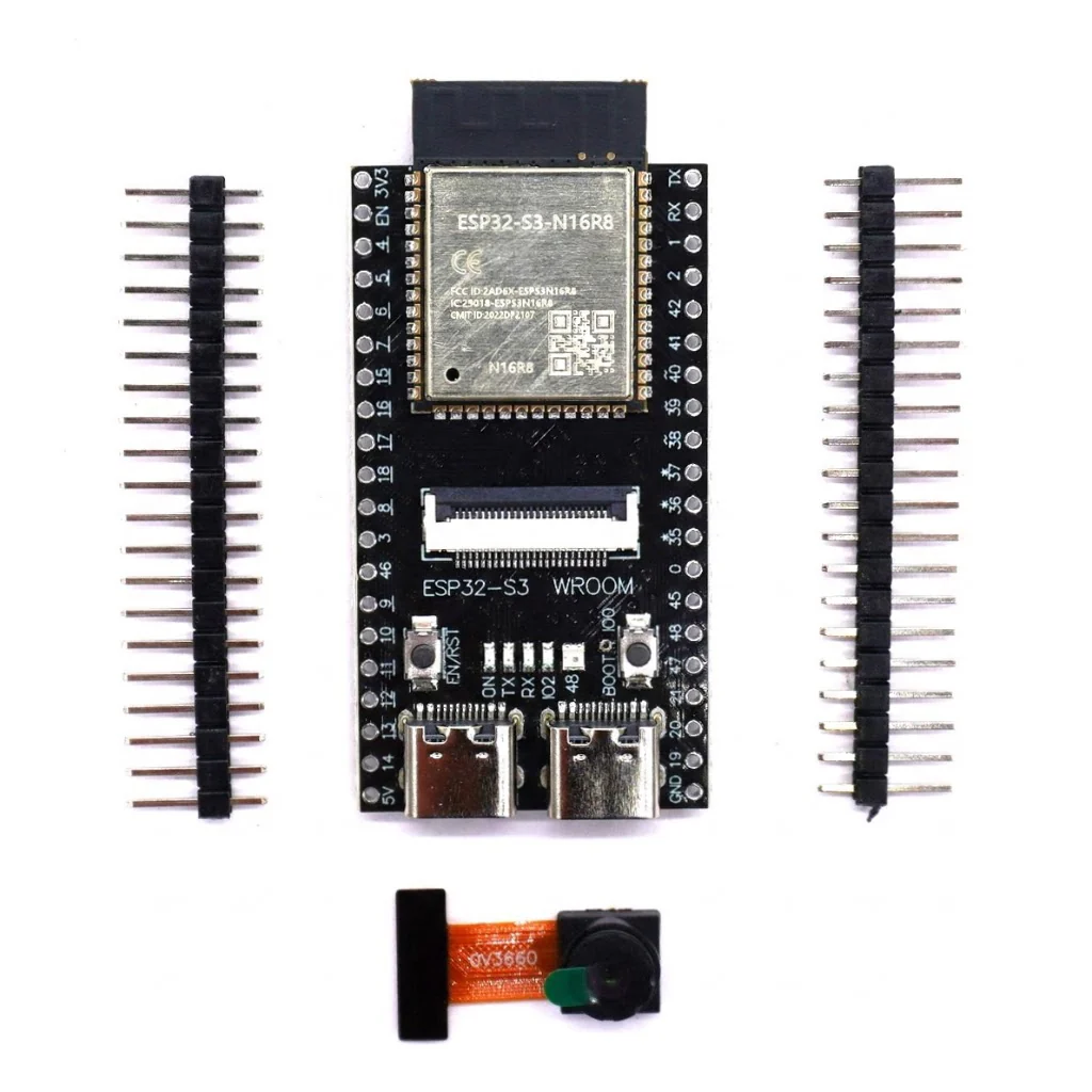 N16R8 ESP32-S3 CAM Dual Type-C Development Board with OV2640 WiFi Camera - Image 2